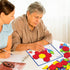 PHIELEY 80 Dementia Activities for Patients, Pieces Wooden Tangrams Cognitive Game for Seniors, Colorful Shape Pattern