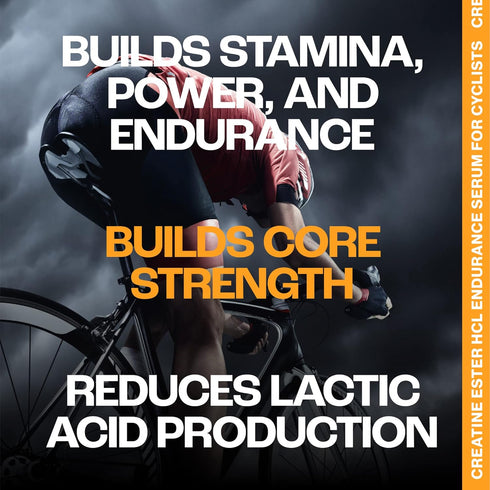 Cyclist-Optimized Creatine Serum, Cherry, 5.1 Fl Oz, Boosts Cycling Performance, Energy, Endurance & Focus
