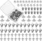 Leelosp 100 Pieces Halloween 3D Nail Charms Skull Ghost Bat Skeleton Punk Hand Shape Metal Alloy Decor for DIY Nail