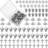 Leelosp 100 Pieces Halloween 3D Nail Charms Skull Ghost Bat Skeleton Punk Hand Shape Metal Alloy Decor for DIY Nail