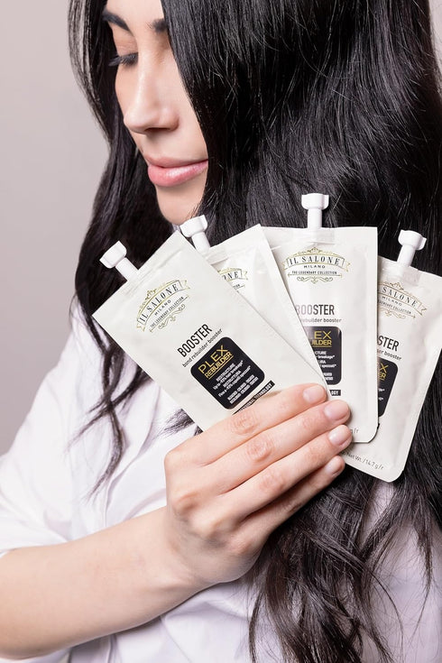 Il Salone Milano Professional Plex Rebuilder Booster - Restores Bleached, Colored, Treated Hair (4 x 0.51 Oz)