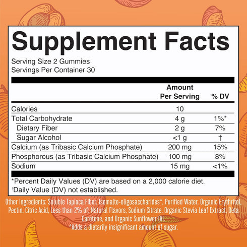 MaryRuth Organics Calcium Supplement | Sugar Free Calcium Gummies for Strong Bones, 60 Count