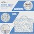 Large Floral Quilted Makeup Bag for Women, Cotton Cosmetic Bag Set, Flower Travel Toiletry Bag