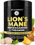 High Strength Extract Organic Lion's Mane Mushroom Gummies with Ashwagandha & L-Theanine