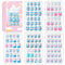 Laza 120pcs Children Nails Press On Pre-glue Full Cover Nail Tips Kit, Glitter Gradient Color for Kids - Ocean Seashell