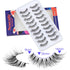 Newcally Lashes Natural Wispy False Eyelashes, Hand-Knotted Soft Light Volume Cat Eye Lashes Multipack