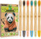 New Bamboo Kids Toothbrushes, Extra Soft Toothbrush for Kids, Natural Toothbrush Set, 6 Pack
