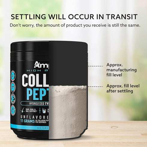 Multi Collagen Peptides Powder - Hydrolyzed Collagen Supplements for Hair, Skin, Nails & Joint - 41 Servings