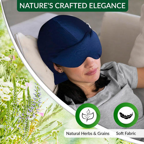 Sinus Pressure Cap | Hot/Cold Aromatherapy for Deep Pain Relief | Headache Relief Ice Pack Mask