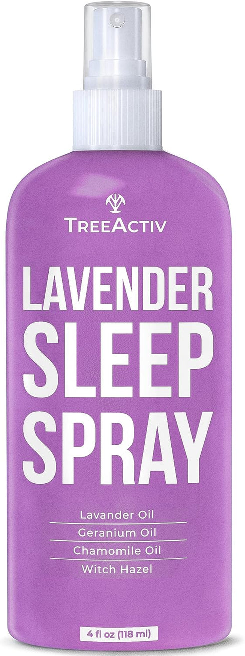 TreeActiv Sleep Spray, Calming Lavender Chamomile, Soothing Pillow Spray Air Freshener for Relaxation, 1000+ Sprays