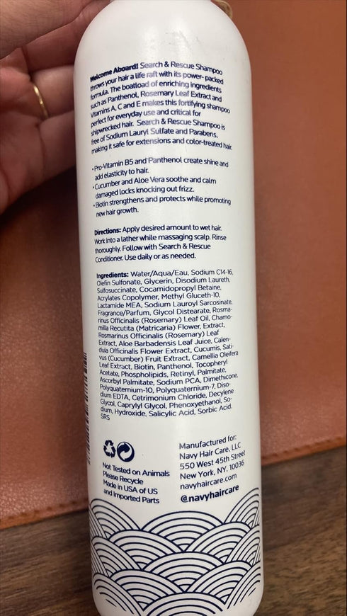 NAVY Search and Rescue Conditioner - Paraben-Free Biotin Enriched Fortifying Hair Conditioner, 8 fl oz