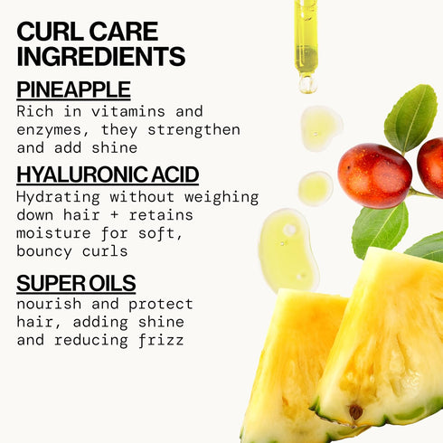 Pacifica Beauty Pineapple Curls Defining Natural Conditioner, For Curly, Coily and Textured Hair Types, 100% Vegan