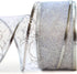 Christmas Wired Ribbon Set of 4: Red, Green, Gold, Silver/White Sheer Organza Glitter, 40 Yards Total, 10 Yards Each