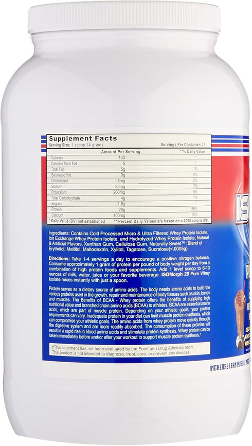 APS Nutrition Isomorph 28 Milkshake, Chocolate, 2 Pound