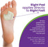 Premium Dancers Pads for Ball of Feet Pain - Sesamoiditis Pads - 12 Pieces, 1/4" Thick Adhesive Skived Felt, Right Foot