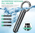 TISUR Keychain Pill Holder: Tiny Pill Case Black Extended, Titanium Waterproof Pill Organizer, EDC Container for