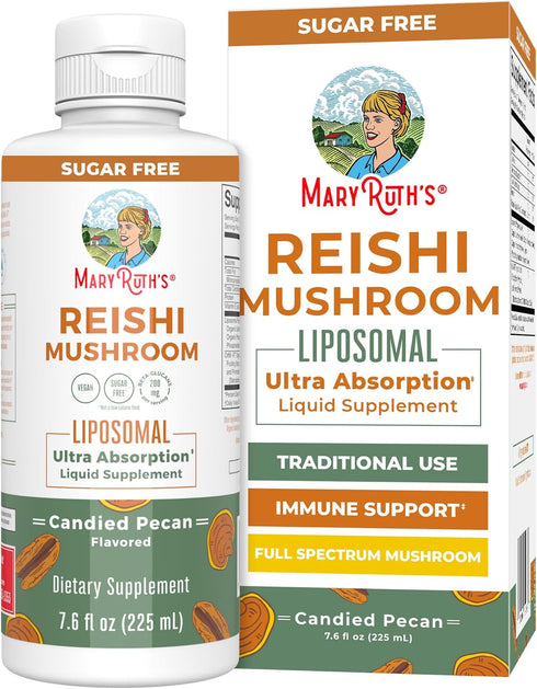 MaryRuth Organics Reishi Vegan Mushroom Supplement | Ultra Absorption Liposomal | Immune
