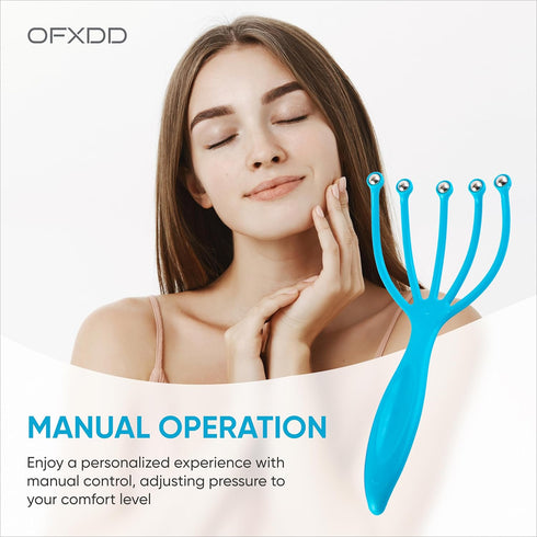 Portable Head Massager, Manual Scalp Scratcher for Deep Relaxation, Tickler Massager for Home SPA