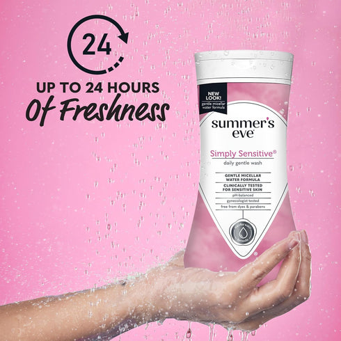Summer?s 9 oz Eve Simply Sensitive Daily Gentle Feminine Wash, Removes Odor, pH balanced, fl