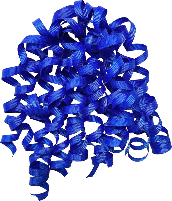 Jillson Roberts 6-Count Self-Adhesive Grosgrain Curly Bows - Available in 15 Colors, Royal Blue