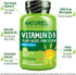 NATURELO Vitamin D 2500 IU, Plant Based Natural D3 Supplement for Immune System, 120 Capsules