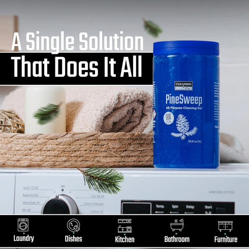 All-Purpose Cleaning Gel with Pine Oil – Foaming Multipurpose Solution for Bathroom, Kitchen, and More (33.8oz)
