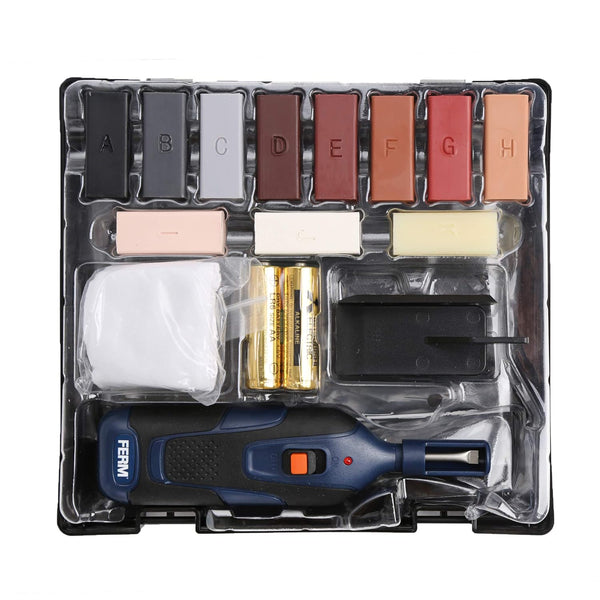 19pc Hardwood Laminate Floor Repair Kit, Wooden Wax Chip Scratch with Case