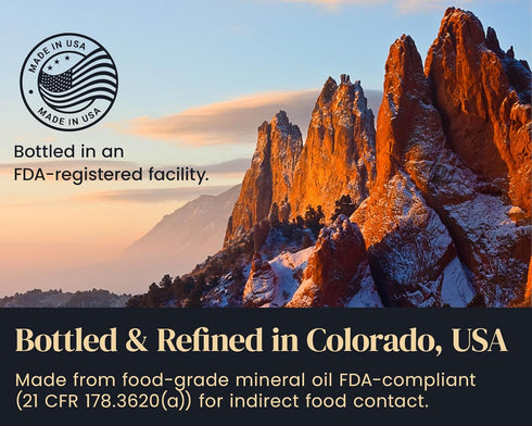 Food Grade Mineral Oil for Wood Cutting Board, 16oz, Food Safe USP Certified Cutting Board Oil