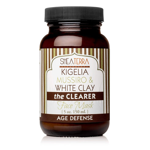 Shea Terra Kigelia Age Defense Collection - Natural Anti-Aging Face Mask with Mussiro & White Clay, 5oz