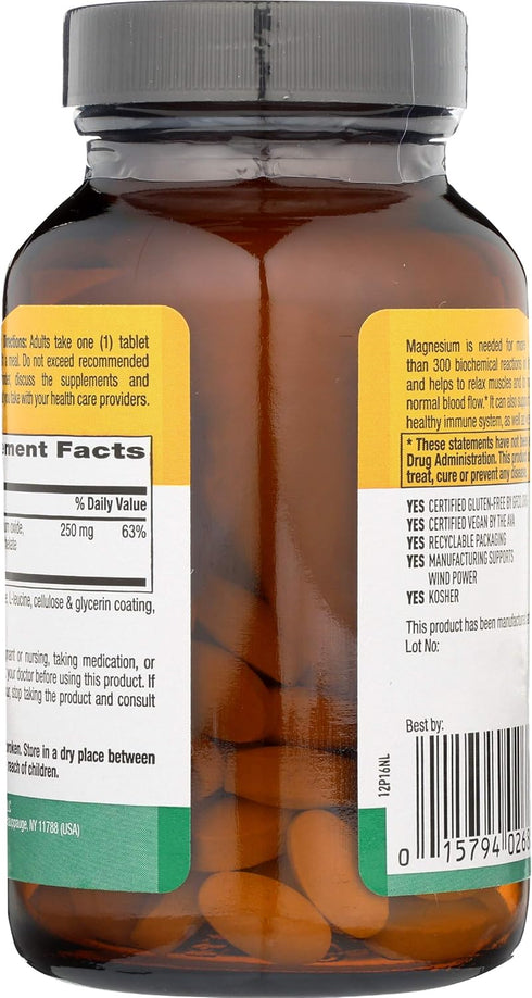 Country Life, Chelated Magnesium 250mg, Supports Bone and Immune Health, Daily Supplement, 90 ct