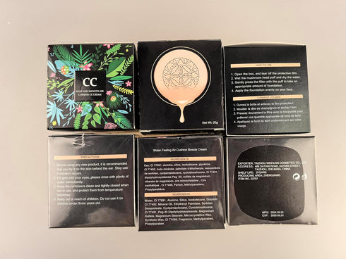 Mushroom Head Air Cushion & BB Cream CC Cream Liquid Foundation Concealer for Lasting, Moisturizing Makeup Base