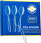 Plasticpro Disposable Clear Plastic Tea Spoons, Heavyweight Box of 200 Count