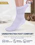 Pembrook Bamboo Viscose Diabetic Socks for Women & Men - 6 Pairs Ankle Socks for Swollen Feet | Neuropathy Socks | Wide Calf and Ankle Socks | Edema Neuropathy Socks for Women