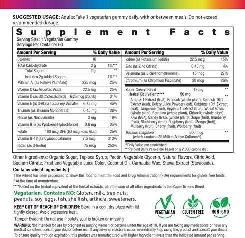 Gummies 60 Count Rainbow Light Womens One + Multivitamin | | Supports Cellular Energy & Antioxidant Health | Mixed