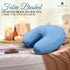London Linens Premium Extra Thick 100% COTTON Flannel Massage Face Cradle Cover, Includes 4pcs, Baby Blue