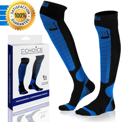 LuChoice 20-30 mmHg, Professional Compression Socks Medical, Orthopedic Support, Nursing