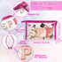 Preppy Patch SPF Clear Cosmetic Bag, Waterproof PVC Toiletry Bag for Beach Pool, Multi-Function Zippered Pouch