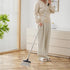 Broom and Dustpan Set, Lightweight Upright Lobby Broom and Dust Pan Combo for Home Kitchen Office (Gray and Black)