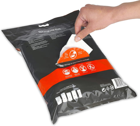 L/10.6-12 (40 Brabantia PerfectFit Trash Bags (Size Gal) Thick Plastic Trash Can Liners with Drawstring Handles Bags)