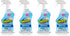 OdoBan Ready-to-Use Disinfectant and Odor Eliminator, Set of 4 Spray Bottles, Fresh Linen Scent