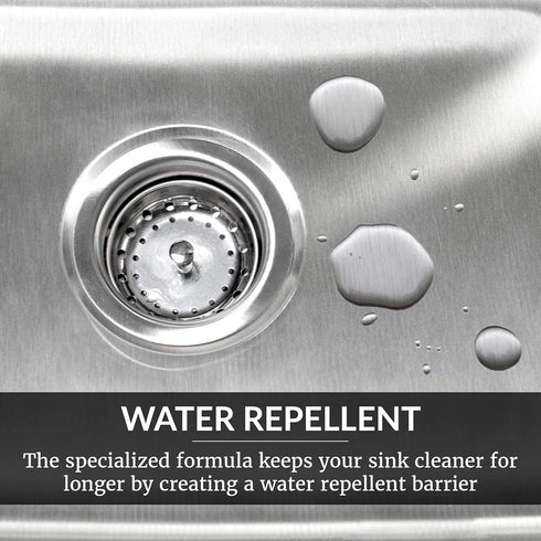 HOPE'S Perfect Sink Cleaner and Polish, Restorative, 8.5 oz 2 Pack with 2 Pads, Ideal for Stainless Steel and Porcelain