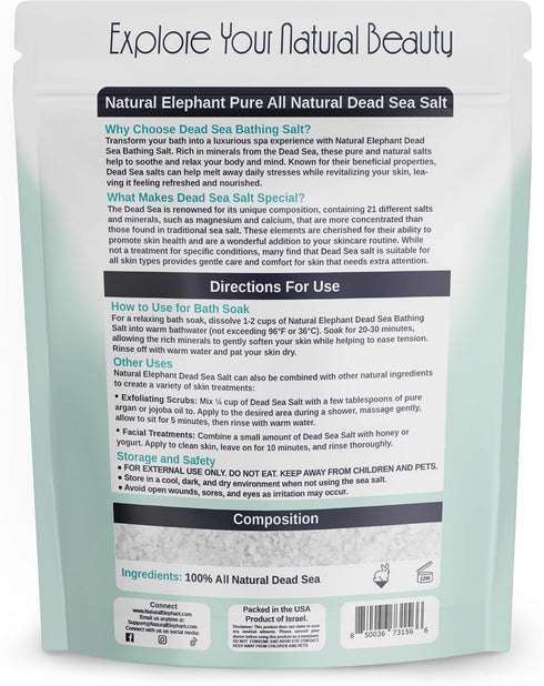 Natural Dead Sea Bath Salt | 19 Pounds Bulk Bag | 100% Pure | Coarse Grain | Ideal for Baths and Soaks