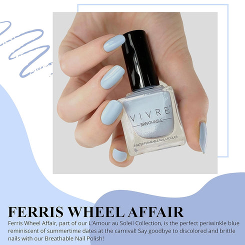 VIVRE Cosmetics Nail Polish - Quick Dry, Shiny, Halal, Vegan, Non-Toxic for Women and Girls - Ferris Wheel Affair