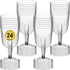 DecorRack 24 Wine Glasses, 6 Oz Plastic Party Wine Cups, BPA Free, Stackable, Reusable, Disposable