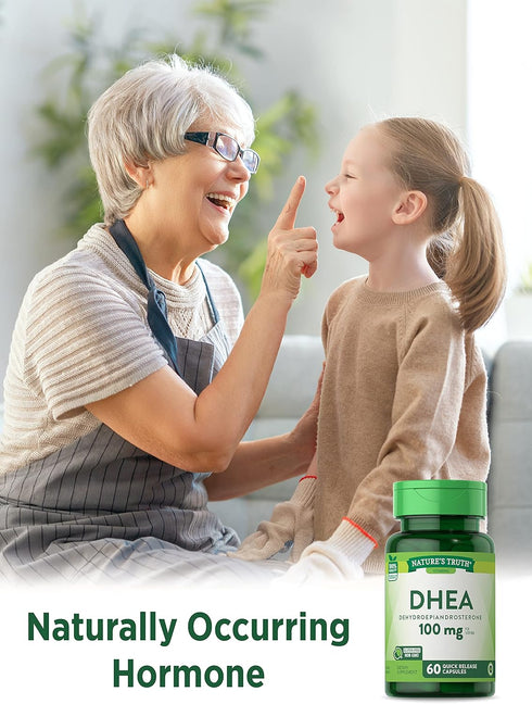 Nature's Truth DHEA - 100mg, 60 Capsules, Non-GMO & Gluten Free Supplement
