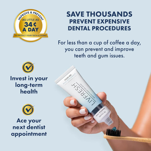 Toothpaste Gel, Clinically Proven to Remove Plaque 250% Better, Improves Gum Health, Mild Peppermint