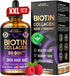 Liquid Biotin & Collagen - Extra Strength 60000 mcg Drops for Hair Growth Support, Strong Nails, Healthy Skin - B7