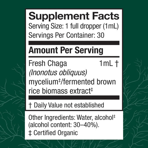 Host Defense Chaga Extract - Immune System Support Supplement - Chaga Mushroom for Antioxidant Activity Support - Liquid Dietary Mushroom Supplement - 1 fl oz (30 Servings)*