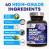 Nootropic Brain Supplements for Memory & Focus - 40 Nootropics & Vitamins for Clarity, Concentration - 240 Capsules
