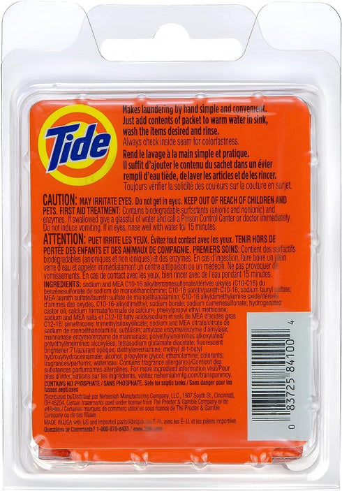 Tide Travel Sink Packets Clipstrip, Pack of 9